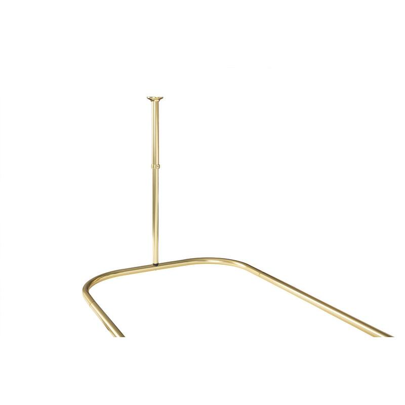 Utopia Alley Rustproof Aluminum Hoop Shower Rod Extra Large 54 Inch by 26 Inch