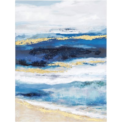 Sabrinna Abstract Ocean Beach Painted Canvas