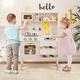 preview thumbnail 4 of 8, Costway Height Adjustable Play Kitchen Wooden Kitchen Playset with - See Details