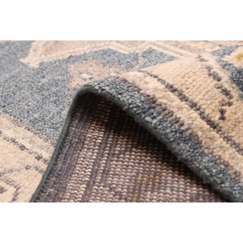 ECARPETGALLERY Hand-knotted Jules Serapi Navy Wool Rug - 8'1 x 9'10