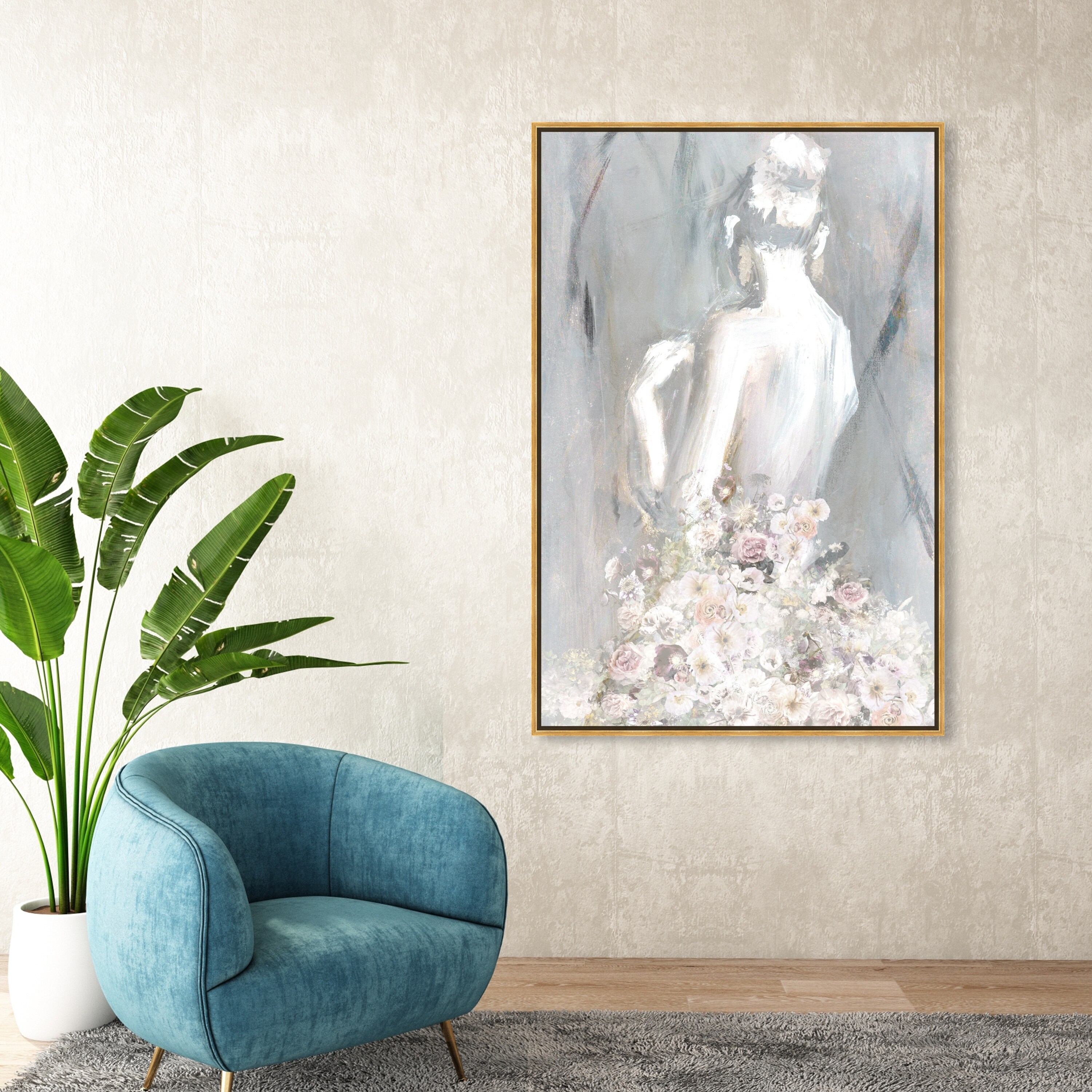 Oliver Gal 51x76cm キャンバス Thinking About You Luz Oliver Gal 'Thinking About You Luz' Fashion and Glam Gray