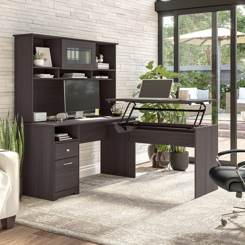 Cabot 3 Position Sit to Stand Desk Return by Bush Furniture