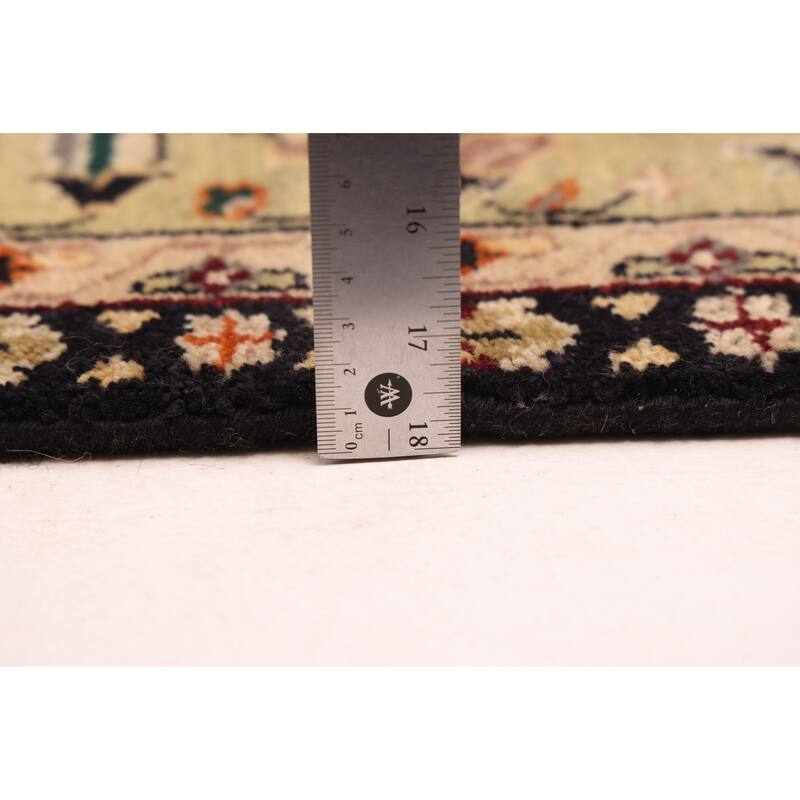 ECARPETGALLERY Hand-knotted Finest Agra Jaipur Black Wool Rug - 5'1 x 7'0