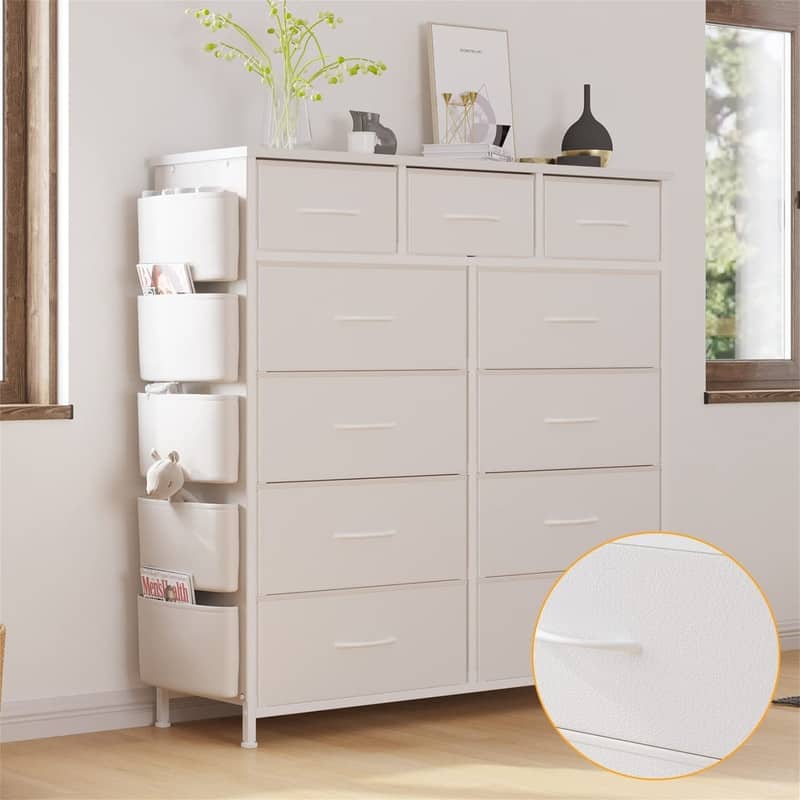 Dresser for Bedroom with 11 Drawer - White - 11-drawer