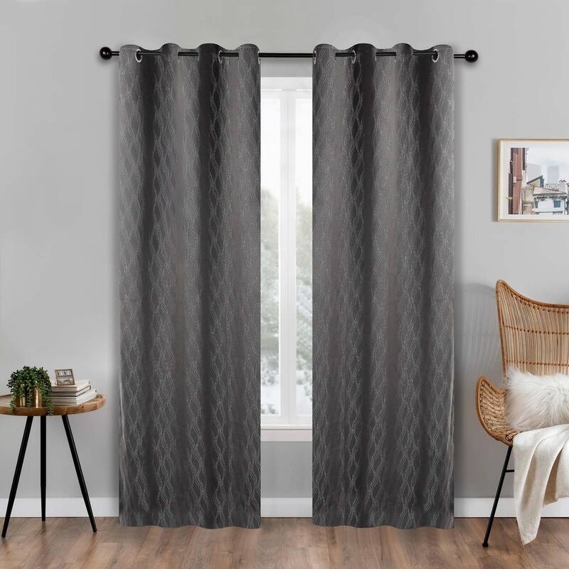 Superior Zuri Washable Room Darkening Curtains, Set of 2 Panels