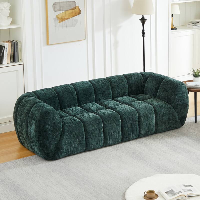 86.5" 3-Seater Chenille Pure Foam Sofa