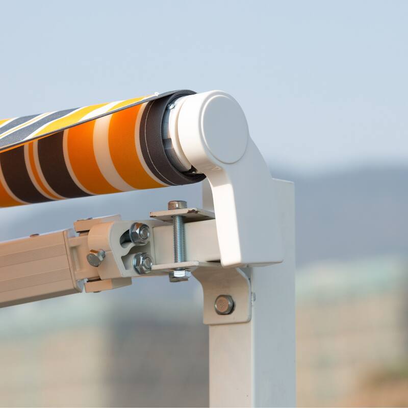 141.8"L x 118.1"W Wall Mounted Terrace Retractable Awning