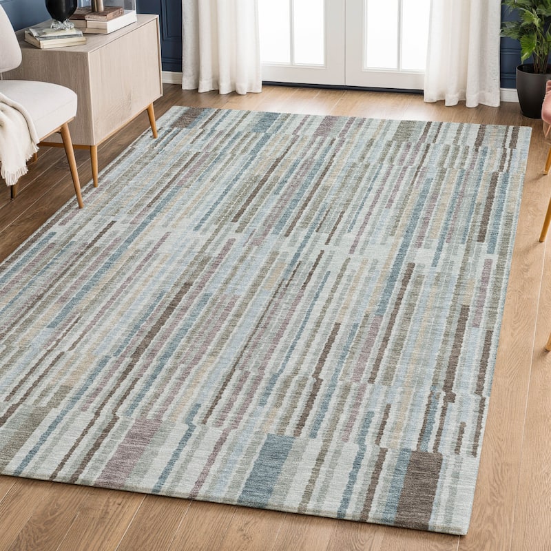 Premium Washable Super Soft Stripe Stack Mayfield Rug
