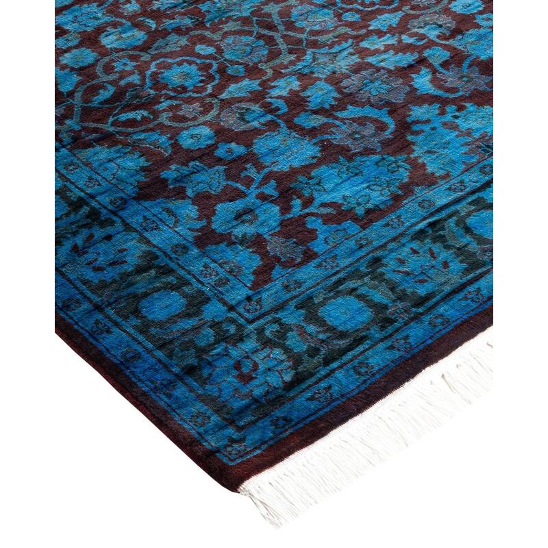 Overton Hand Knotted Wool Vintage Inspired Modern Contemporary Overdyed Red Area Rug - 3' 1" x 5' 2"