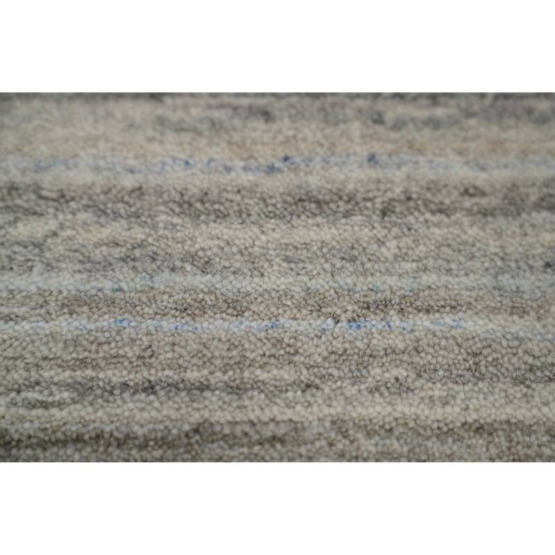 Hand Knotted Oriental 100% Wool Carpet Tribal Animal Pictorial Greys & Charcoal Gabbeh Area Rug - 12' 6'' X 9' 3''