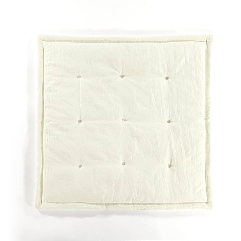 Lush Decor Baby Square With Border Play Mat Single - Ivory