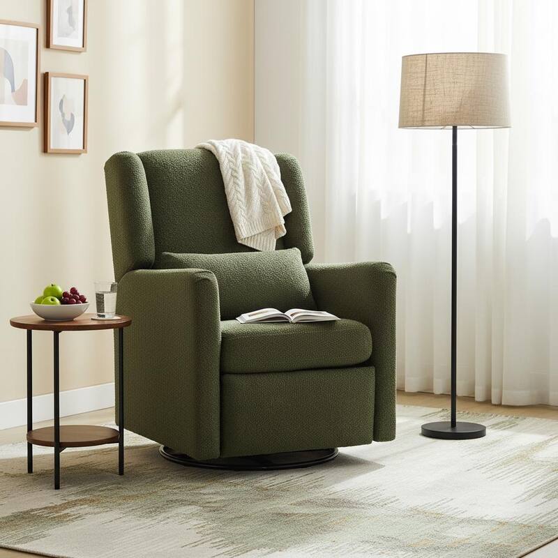 Merax Swivel Glider Recliner with Rocking Base
