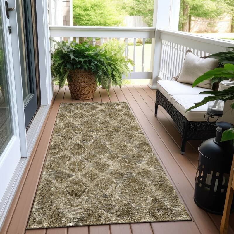 Machine Washable Indoor/ Outdoor Chantille Modern Boho Rug