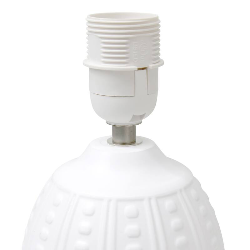 Mini Oval Table Lamp with Tapered Shade - 12.5" - Off White