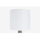 preview thumbnail 99 of 106, 16-in. Glass Lamp w/ Brushed Nickel Accents and Drum Shade