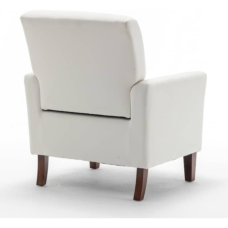 Modern Accent Armchair with Birch Wood Frame and Microfiber Upholstery