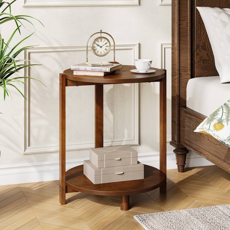 Solid Wood Side Table for Living Room