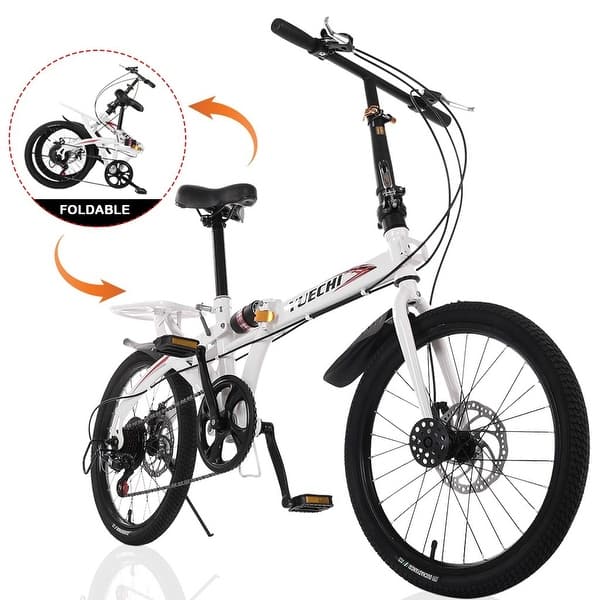 20/" 7 Speed City Folding Compact Suspension Bike Bicycle Urban Commuters