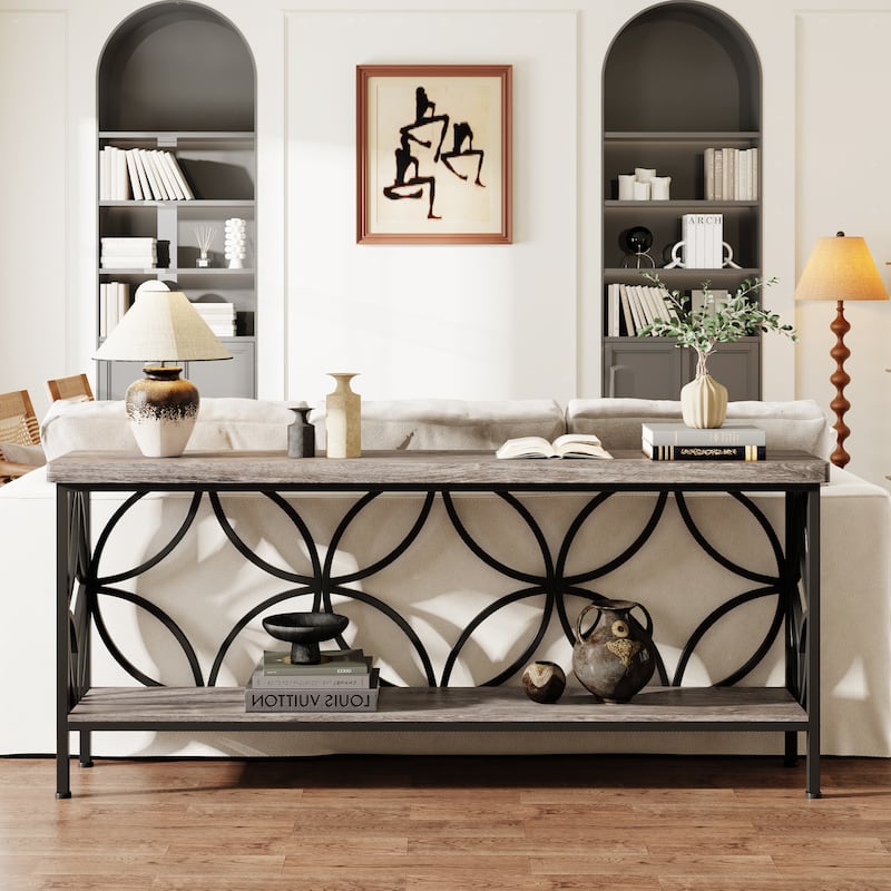 70.9 Inches Narrow Sofa Console Table for Entryway, Living Room