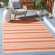 SAFAVIEH Courtyard Charmaine Indoor/ Outdoor Waterproof Area Rug - 5'3" x 7'7" - Terracotta/Beige
