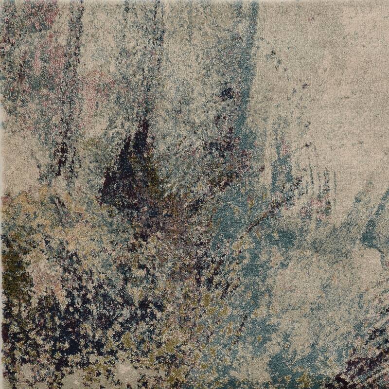 Porch & Den Pallette Contemporary Abstract Brush Shag Rug