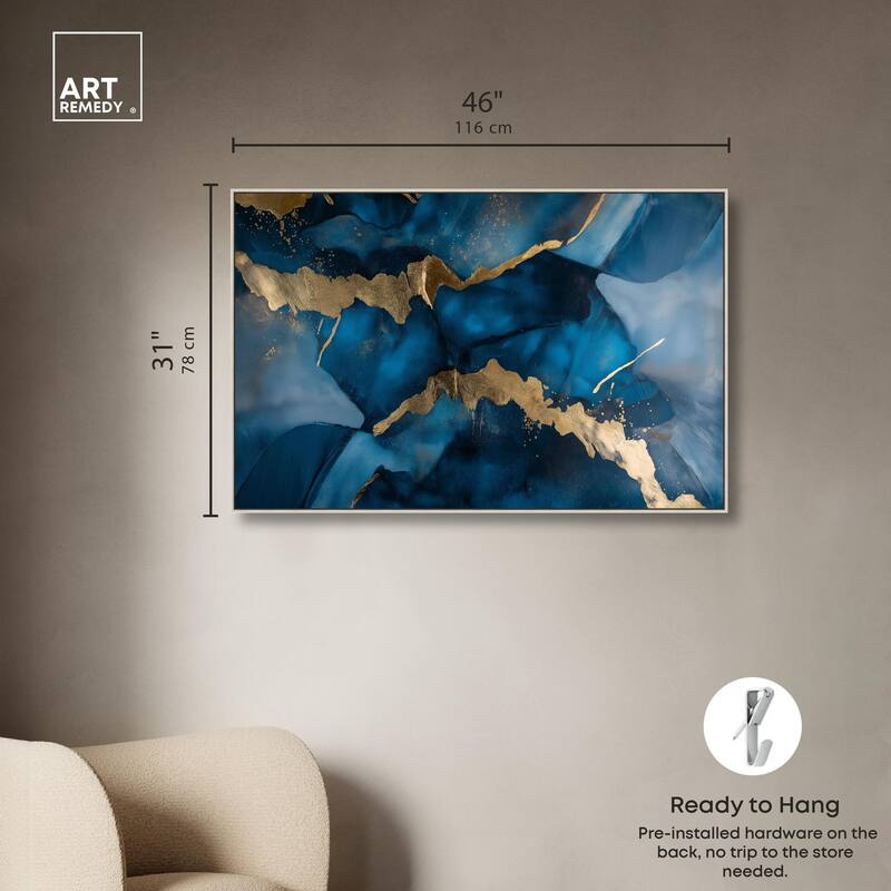 Dark Texture Golden Touch III Canvas by Art Remedy