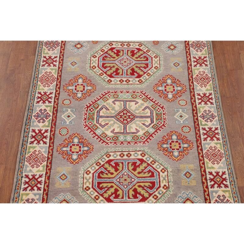 Kazak Foyer Rug Handmade Wool Carpet - 3'5" x 5'0"