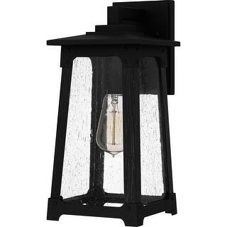 Matte Black One Light Outdoor Wall Mount from the Drescher Collection