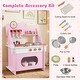 preview thumbnail 10 of 18, Gymax Pretend Play Toy Kitchen Set w/Clock Stove Spice Rack Faucet &