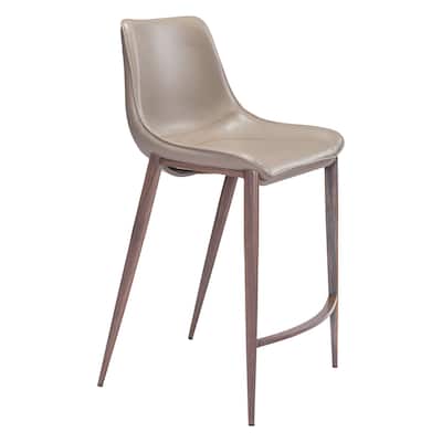 Magnus Counter Stool Brown & Walnut