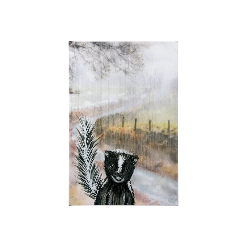 Country Skunk (18 x 27) Canvas Art Print - Small