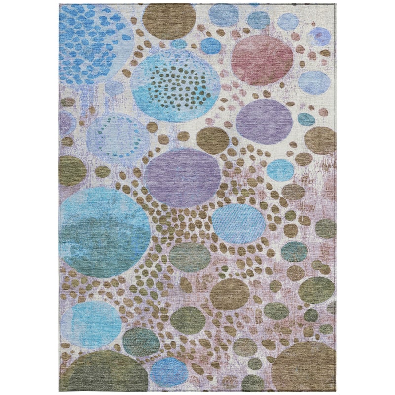 HomeRoots Geometric Transitional Rectangle Outdoor Rug