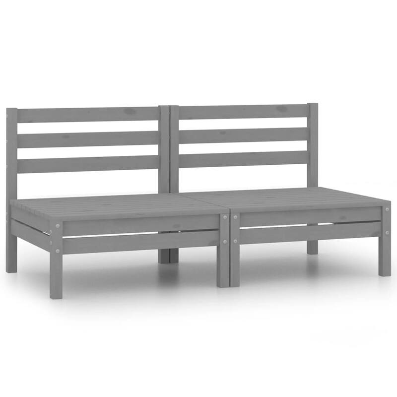 vidaXL Solid Wood Pine Patio 2-Seater Sofa Outdoor Furniture Multi Colors - 25" x 25" x 24.6"
