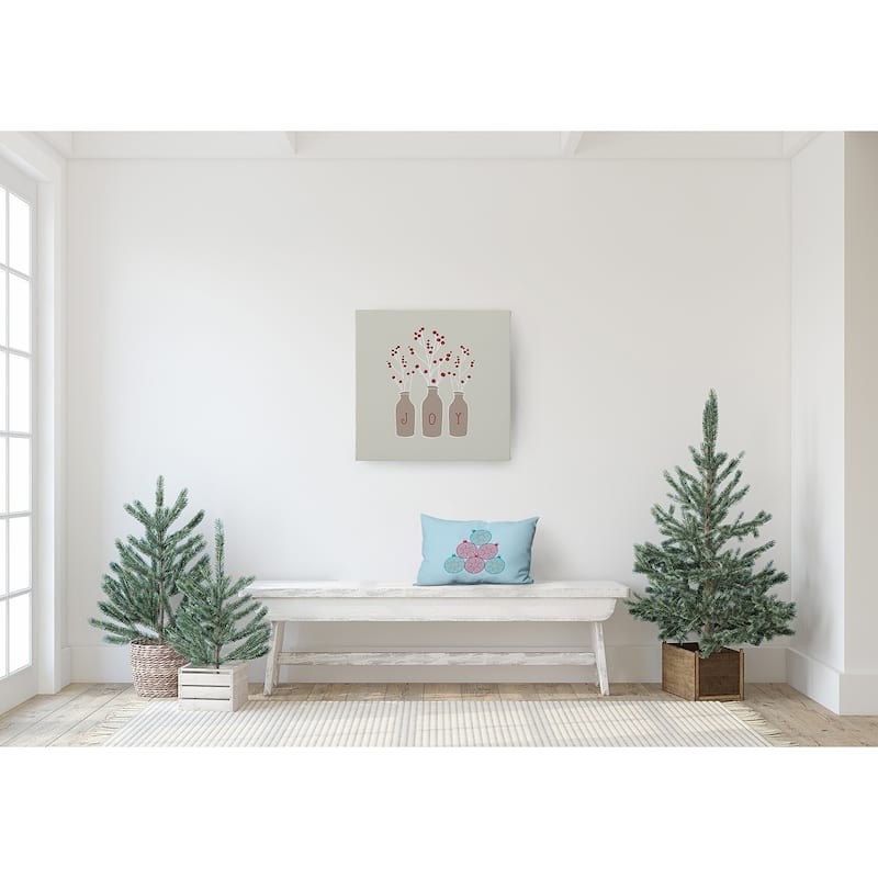 Fancy Ornament Stack Christmas Accent Pillow