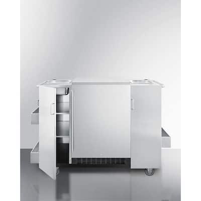 Summit 61" Wide Outdoor Cart with Refrigerator