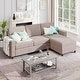 preview thumbnail 42 of 46, Futzca Modern L-shaped Convertible Sectional Sofa w/ Reversible Chaise