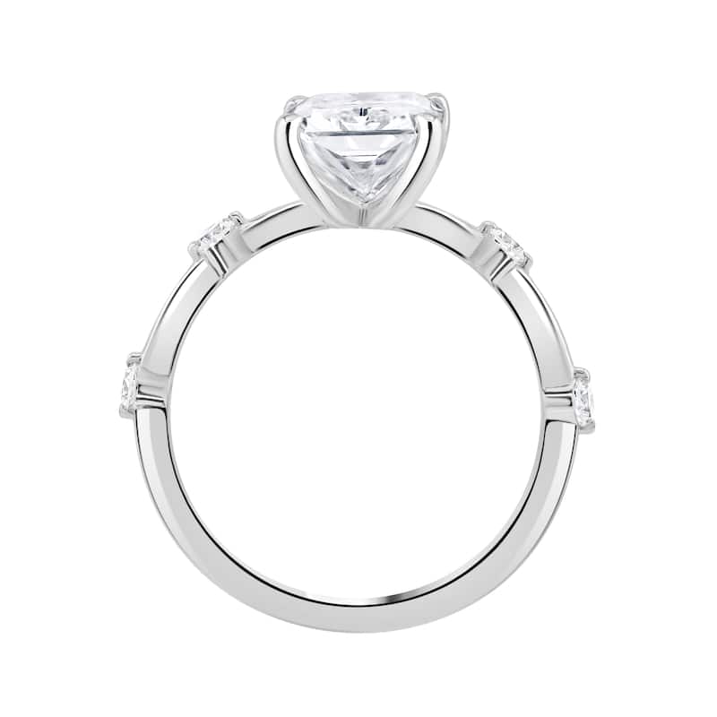 Auriya 14K Gold Tapered Emerald Lab Grown Diamond Engagement Ring 1.12 - 5.28ct. tw. (F-G, VS)