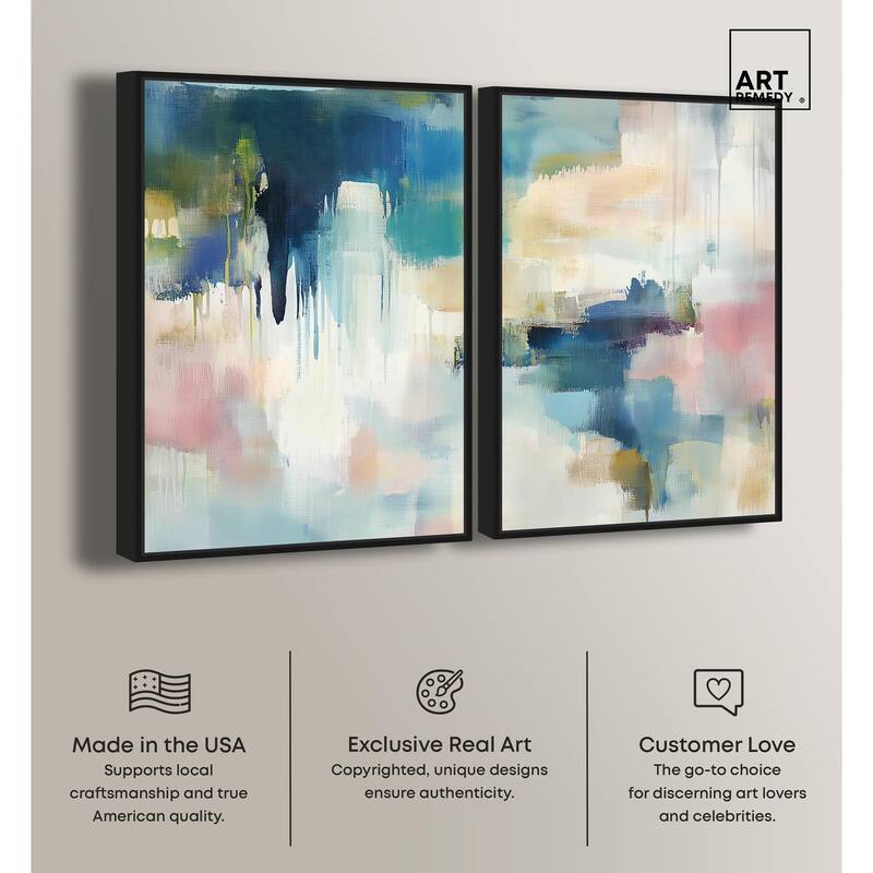 Pale Periwinkle II Canvas Set of 2 by Art Remedy