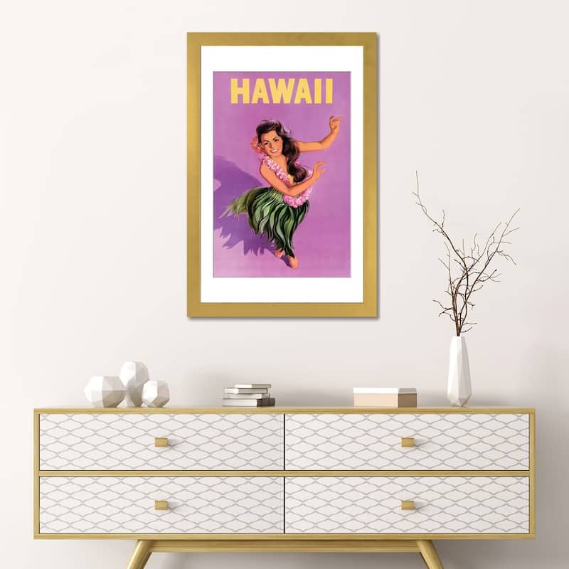 iCanvas "Hawaiian Hula Girl Vintage Travel Poster" by Piddix