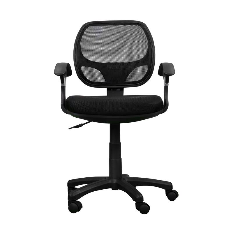 Pneumatic Height Adjustment Midback Mesh Task Fabric Seat Cushion Office Chair with Tension