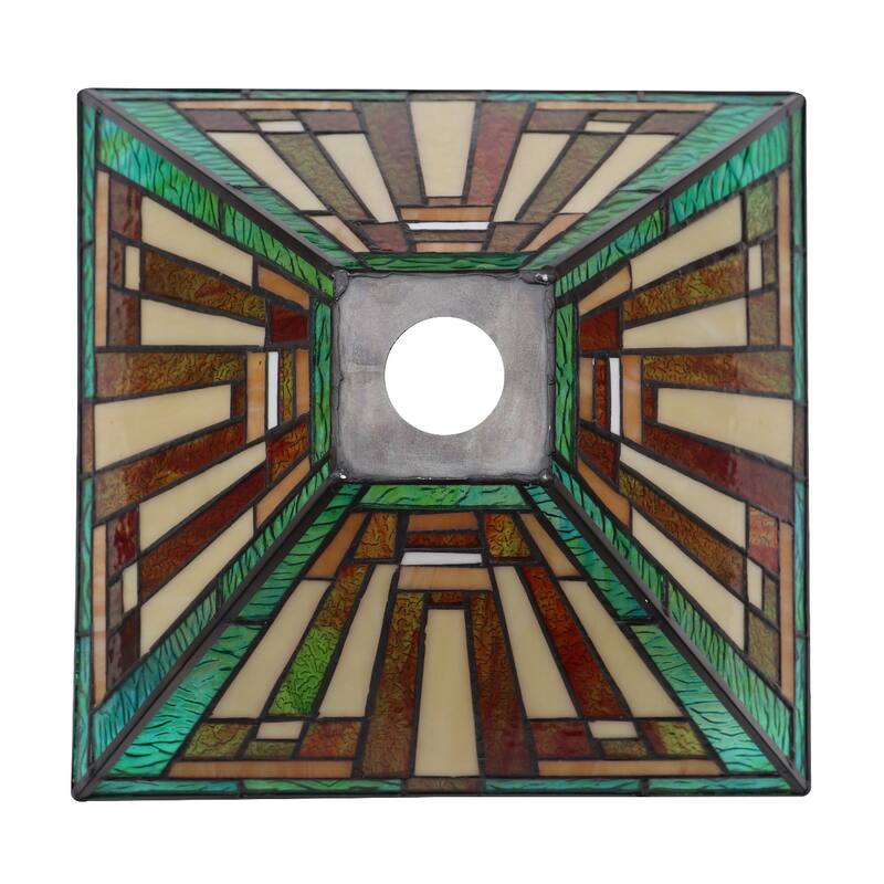 Tiffany-Style 1-Light Torchiere Floor Lamp 12" Shade