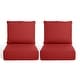 preview thumbnail 94 of 103, Pocassy 22"x24"x6" Thick Cushions Pillows Indoor & Outdoor Cushion 2 Set Seat & Back Cushion - Red Cushion