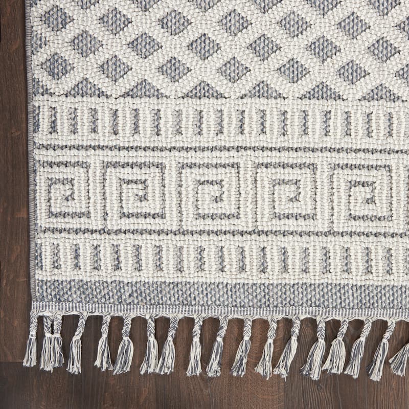 Nourison Elwood Contemporary Greek Key Lattice Geometric Area Rug