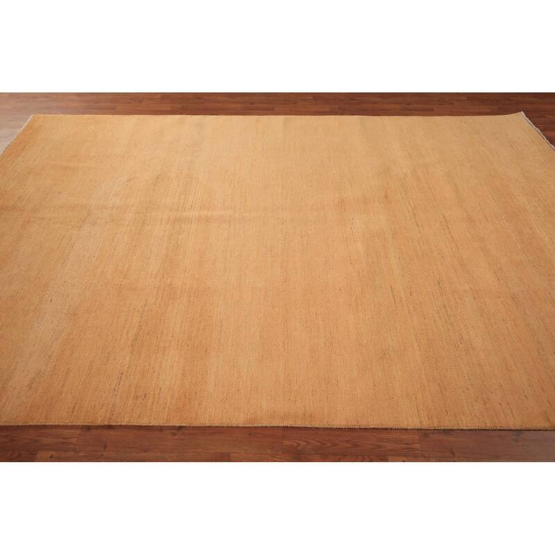 Modern Rust Gabbeh Oriental Area Rug Handmade Wool Carpet - 6'6" x 9'10"