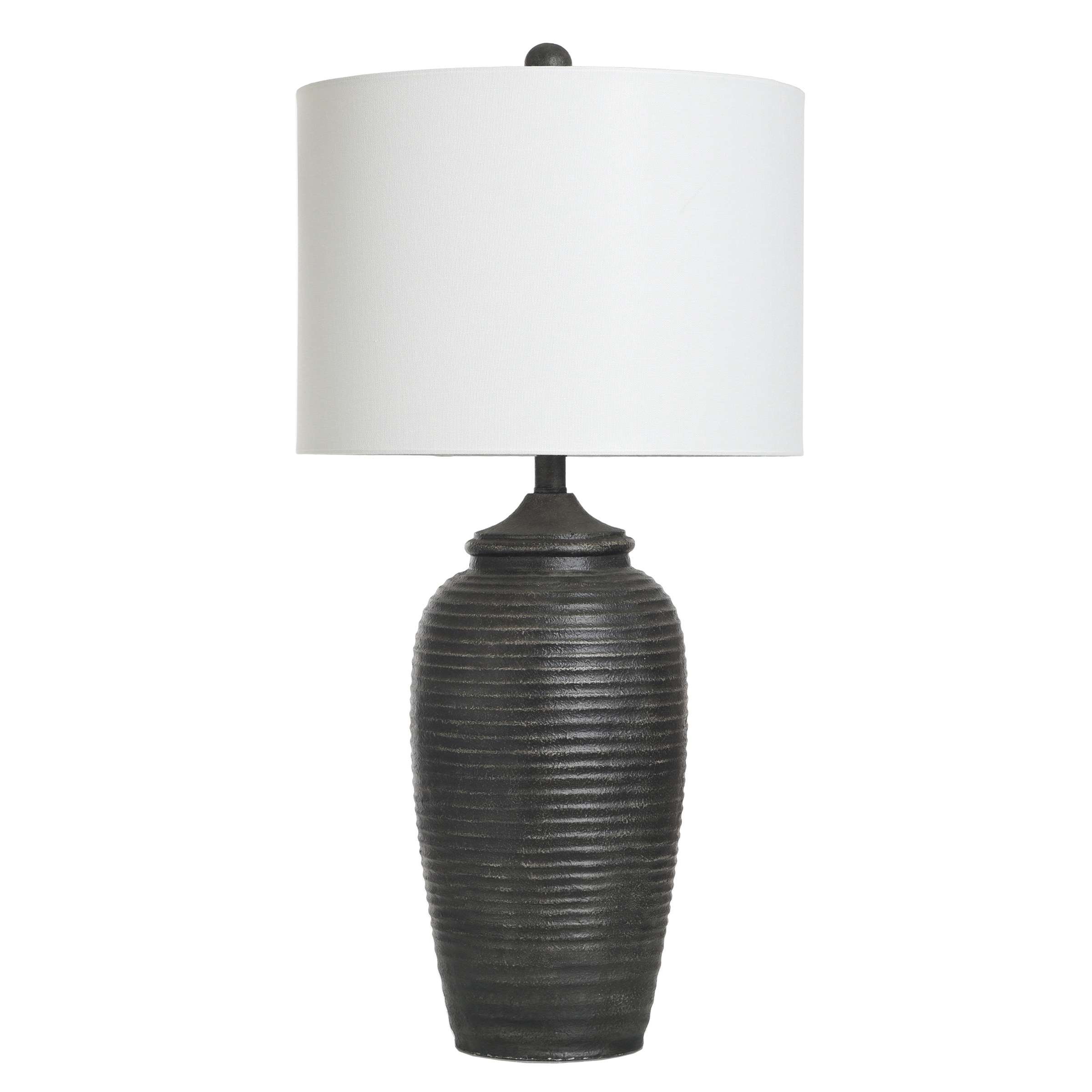 Charlotte Polyresin Table Lamp - Linen Shade