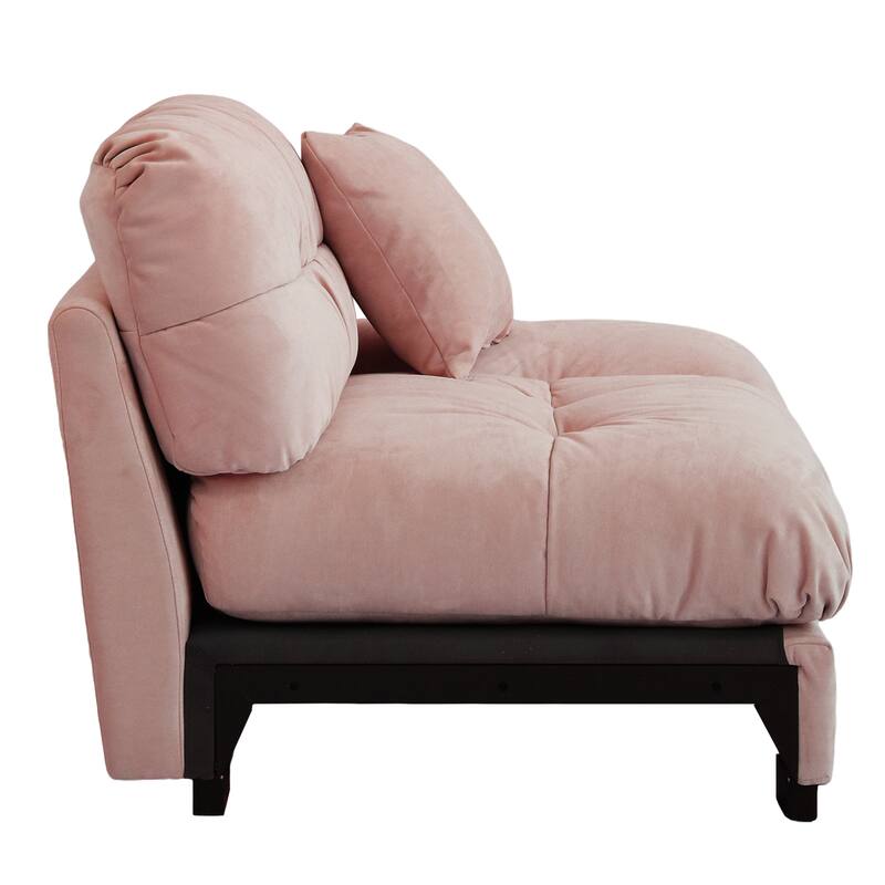 105'' Modern Section Sofa with Arms Velvet Fabric Sofa For Living Room
