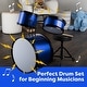preview thumbnail 16 of 15, Hey Play 3pc. Kids Drum Set with Cymbal, 2 Toms, Bass Drum and Throne