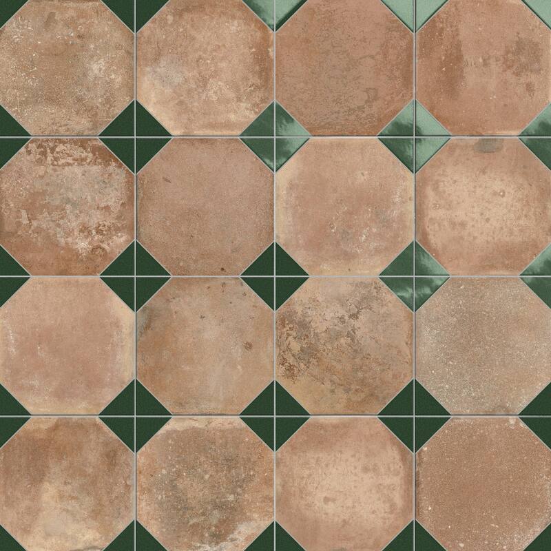 Merola Tile Kings Nonna with Spruce Corner 17-7/8" x 17-7/8" Porcelain Floor and Wall Tile