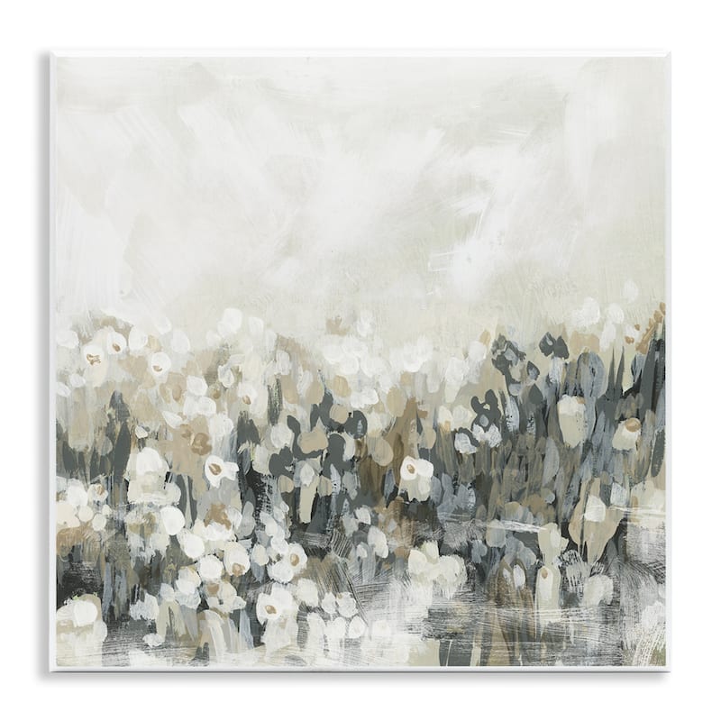 Stupell Grey Speckled Flowers Wall Plaque Art Design By June Erica Vess - 12 x 12