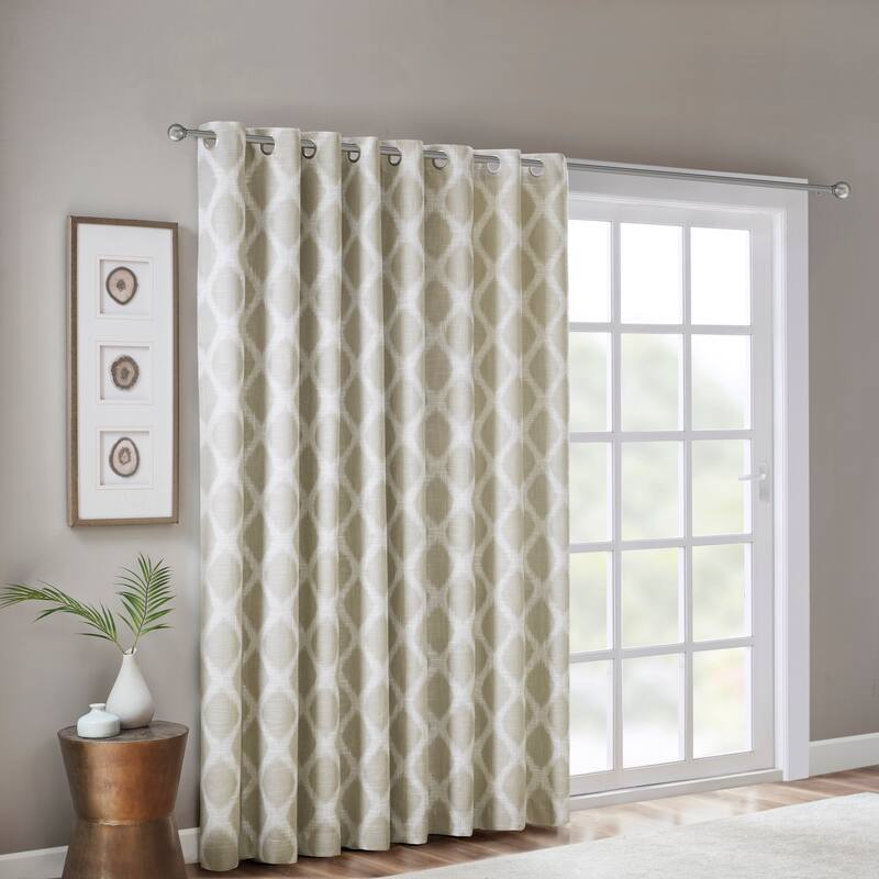 SunSmart Kagen Printed Ikat Blackout Patio Curtain